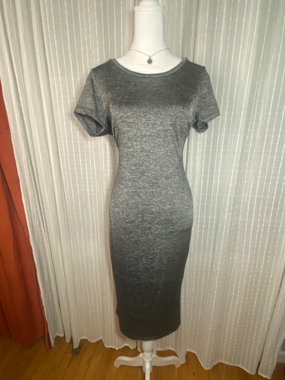 NWT Forever 21 Heather Gray Midi Dress L
